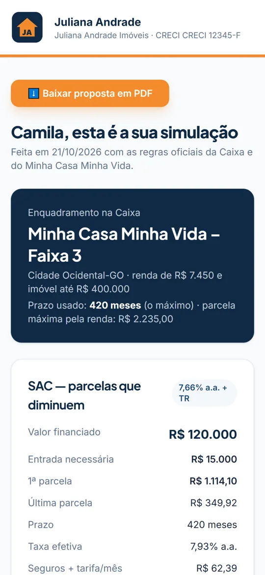 Tela: Proposta em PDF no WhatsApp